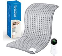 Heating Pad 30 x 60 cm Electric Heat Pad with Automatic Shut-Off and 9 Temperature Levels Settings, Warm Pad for Back, Neck, Shoulders, Stomach - Machine Washable