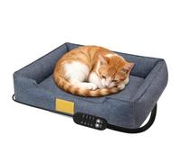 Heating Pad - Adjustable 4 Temperature Warmer, Dog and Cat Bed with Timer Function, Soft Heated Mat with Insulation, Comfort Accessory for Indoor Home Living Room Balcony Apartment Sleeping