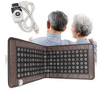 Heating Pad for Back, Natural Jade Far Infrared Heating Pad with Timer, Negative Ion Mat with Storage Bag for Travel, Whole Body Therapy Heating Mat for Sofa Bench in Winter