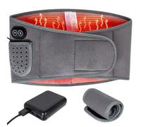 Heating Pad for Back Pain Relief,3 Levels Adjustable Cordless Massaage and Heat Wrap,8000mAh Portable Power Supply Heating Pads for Lower Back,Cramps,Lumbar,Abdominal,Leg, Arthritic Pain