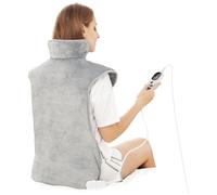 Heating Pad for Back, Shoulders and Neck 60x100cm, Heating Pad with Auto Shut Off, Fast Heating with Waist Strap, Green