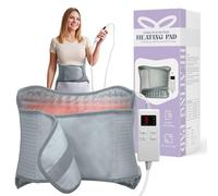 Heating Pad for Back, Upgraded Electric Heating Pad for Low Back Neck Shoulder Pain Relief, 12 x 24+26" Large Heat Pad with 4 Timer 6 Heat Setting & Auto Shut Off, Christmas Birthday Gifts for Men Dad