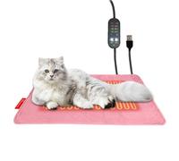Heating Pad For Cats - Thermal Sleeping Pads with 5 Temperature Levels & Automatic Timer - Heating Pad For Pets In Winter | Suitable Home Apartment Garage Cage and