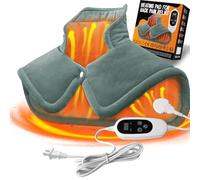 Heating Pad for Neck and Shoulder - Large Electric Heated Neck Shoulder, Fast-Heating Super Soft Fabric Heating Pad for Cramps, Back Pain Relief, Fathers Mothers Day Gifts for Women, Men, Auto-Off