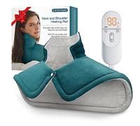 Heating Pad for Neck and Shoulder, Valentines Day Gifts for Her Him Women Mom Men Dad Birthday Christmas, 2lb Electric Heating Pads 6 Heat Setting 2H Auto-Off Home Office 17x23inch Blue