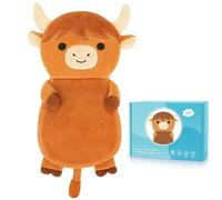 Heating Pad for Pain Relief Microwave Heating Pads Plush for Cramps Period Back Pain Relief Menstrual Cramps Heat Pad Cuddle Stuffed Highland Cow Plush for Woman Men Neck Shoulder Heat Pad