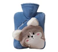 Heating Pad Hot Water Container - Bed Warmer Bag for Chilly Days | Large 1000ml Capacity with Cozy Cover, Cute Cartoon Print, Leak Resistant, Easy to Heat, Ideal for Sleep, Feet, Back