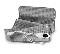 Heating Pad Large Button Style Foot Warmer with 9 Temperature Settings & Auto Shut Off, 20”x40” for Back Pain Relief, Abdomen, Feet, Back, Cramp, Ideal Gifts for Christmas (Grey)