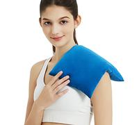 Heating Pad Microwavable with Washable Cover, 8 x 12 Multipurpose Microwave Heating Pad for Neck and Shoulders, Moist Heat Bean Bag Warm Compress for Knee, Muscles, Joints, Wrist (Light Blue)
