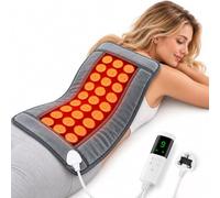 Heating Pad with 27 Jade, 30x60 cm Electric Heat Pads for Back Pain Relief | 9 Heat Settings, 4-hour Timer, Auto Off Heated Back Pad for Back, Neck, Shoulders, and Abdomen, Suitable for Office/Bed/Sofa