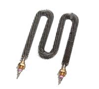 Heating Pipe,Compatible for SNDHEATE，Finned Heater Heating Element for Air W M Type Tubular Heat Pipe M18*25 220V 1500W-3500W(304SS Thread,3KW 400mm 450mmL)