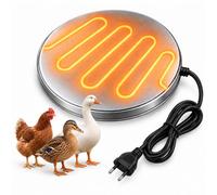 Heating Plate for Poultry Drinker, 30 W Metal Chicken Drinker, Heated | Diameter 38 cm heating plate chicken drinker, plug and play heated chicken drinking trough for chicken coop farm