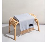 Heating & Plumbing London Love Stories - 100% Cashmere Blanket - Baby Blue & Light Brown - Reversible