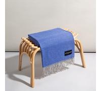 Heating & Plumbing London Love Stories - 100% Cashmere Blanket - Cobalt Blue & French Grey Reversible