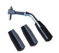 Heating Stove and Boiler Door Handle Replacement Made from Stainless Steel with Plastic Grip Designed to Fit 1cm Diameter Furnace Doors