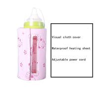 Heating USB Charging Universal Thermostat Bottle Insulation Set Household Warm Milk Warm Milk Bottle Heater Pink Adjustable File