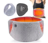 Heating Waist Belt Wrap, Menstrual Heating Pad, Soft Period Cramp Pads with Earmuffs and Face Cover, USB Powered Wearable Heated Pad with 3 Level Temperature Control, for Women Men