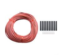 Heating Wire Coil Carbon Fiber Floor Heating Cable 12K with 33ohmm Resistance Silicone Rubber Insulation Suitable for Various Heating Systems (50m)