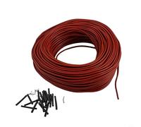 Heating Wire Coil Carbon Fiber Floor Heating Cable 12K with 33ohmm Resistance Silicone Rubber Insulation Suitable for Various Heating Systems (100m)