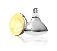 HeatingLux E27 Heat Bulb for Poultry Heat Lamp,Food Heat Lamp, Catering Lamp Light Bulb, Heat Lamp Bulb for Brooding, Chicks, Puppies(AC220-240V)