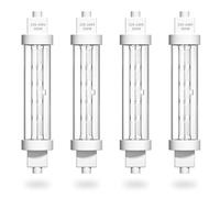 HeatingLux R7S Food Heat Lamp Bulb 300W Gantry Heating Lamp 118MM Jacketed Light Halogen Gantry Kit Food Safe Lamp 240v for Buffets, Catered Event, 4 PCS