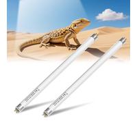 HeatingLux T5 10.0 UVB Reptile Bulb, UVA UVB Reptile Light 8W, 300mm/12in Reptile Vivarium Fluorescent Tube Light for Desert Reptiles, Bearded Dragons, Chameleon, Lizard and Snake Species, 2-Pack