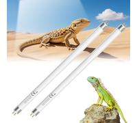 HeatingLux T8 10.0 UVB Reptile Bulb, UVA UVB Reptile Light 15W, 450mm/18in Reptile Vivarium Fluorescent Tube Light for Desert Reptiles, Bearded Dragons, Chameleon, Lizard and Snake Species, 2-Pack