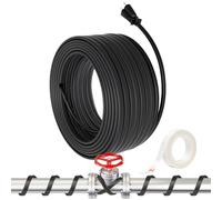 HEATIT 8HTR1 Roof & Gutter Snow De-Icing Kit, Industrial Grade Self-Regulating Heat Cable,Pipe Heat Cable for Water Pipe Freeze Protection,15FT