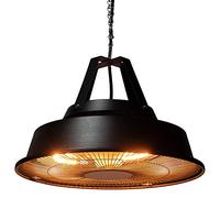 Heatlab 1.5kW Vintage Style Hanging Ceiling Outdoor Electric Patio Heater in Black IPX4