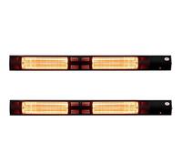 Heatlab Dual 3kW IP44 Electric Infrared Halogen Bulb Patio Heater with Weatherproof Remote Control Variation (2)