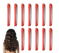 Heatless Curlers - 12X Curlers For Long Hair With Rubber Bands | Heatless Styler For Women Night Home Use And Travel Friendly