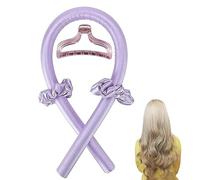 Heatless Curlers Headband Purple Hair Curlers No Heat Heatless Curling Rod Headband Sleeping Overnight Hair Rollers with Hairs Claw,Soft Silk DIY Styling Tools Kit