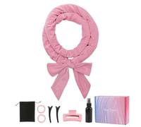 Heatless Curlers Headband,Soft Velour Heatless Hair Curler,8 PCS Heatless Curls Set for Daily/Party Use | Easy DIY Home Styling（Pink）