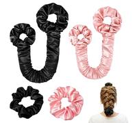 Heatless Curlers, Overnight Styling, Large Size with Hair Ties