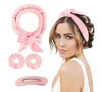 Heatless Curlers,Silke Heatless Curler, 70'' Extra Long Heatless Curls for Effortless Overnight Curls, Heatless Curler for All Hair Types, Hair Curlers No Heat with Scrunchies & Secure Clip for Daily