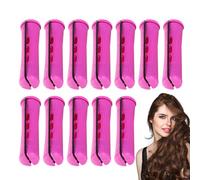 Heatless Curling Rod,12X Hair Rollers With Anti-Slip Rubber Bands - Heatless Styler Tool For Women Night Home Use And Travel