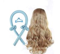 Heatless Curling Rod Headband - Lazy Curler Set No Heat Curls Silk Ribbon Hair Rollers Sleeping Soft Headband Wave Formers Hair Curlers DIY Hair Styling Tools for Long Medium Hair (Blue)