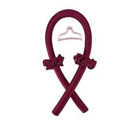 Heatless Curling Rod Headband No Heat Hair Curler Lazy Rollers Soft Curlers Sleeping Curls Styling Tools(2-Wine Red with Clip)