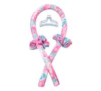 Heatless Curling Rod Headband No Heat Silk Ribbon Curling Rod Hair Roller Curls with Hair Claw Clip Lazy Natural Soft Wave DIY Hair Rollers Styling Tool for Sleep in Overnight (fen-lan)