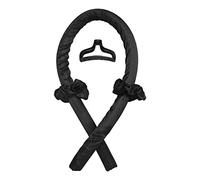 Heatless Curling Rod Headband | No-Heat Silk Ribbon Hair Roller for Natural Soft Waves | Overnight Sleep-in Curls with Hair Claw Clip | Lazy DIY Styling Tool for Effortless Waves & Volume(Black)