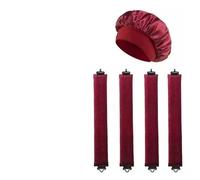 Heatless Curling Rod Headband - Soft Foam Hair Curlers for Effortless Overnight Curls(Red,5pcs)