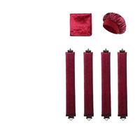Heatless Curling Rod Headband - Soft Foam Hair Curlers for Effortless Overnight Curls(Red,6pcs)