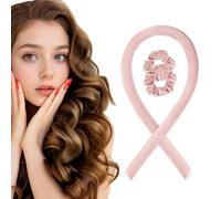 Heatless Curling Rod, Overnight Curls, Heatless Blowout rods, Hair Curlers For Women, Hair Rollers, No Heat Curls Overnight Curler Set With Scrunchies For Styling (Champagne, Extra Large)