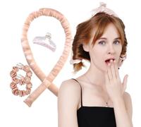 Heatless Curling Rod Satin Heatless Hair Curler Heatless Curls Heatless Curler No Heat Curls Heatless Hair Curler Overnight Curls Satin Heatless Curling Set Heatless Headband Curler Pink
