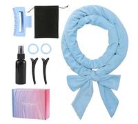 Heatless Curling Set, Heatless Curlers Headband, Rollers for Heatless Curls, Heatless Curler, Women Heatless Curls, 8 PCS Curling Rods Gift Set, Hair Curlers No Heat for Short & Long Hair, Blue