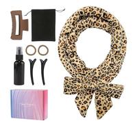 Heatless Curling Set, Heatless Curlers Headband, Rollers for Heatless Curls, Heatless Curler, Women Heatless Curls, 8 PCS Curling Rods Gift Set, Hair Curlers No Heat for Short & Long Hair, Leopard