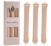 Heatless Hair Curler for Women, Soft Satin No Heat Hair Curlers to Sleep In,Overnight Blowout Rods Sleeping Curls for All Hair Types (3 PCS, Beige)