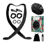 Heatless Hair Curler, Heatless Curls Headband, Soft Velvet No Heat Hair Curlers to Sleep in Overnight with Satin Bonnet, Curling Rod Headband Set for Women Girl Long Hair, 11 PCS with Gift Box -Black