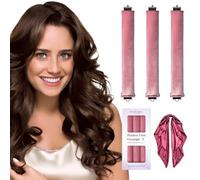 Heatless Hair Curler Overnight Curls-3 Pcs No Heat Curling Blowout Rod to Sleep In,Hair Rollers with Satin Scarf
