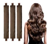 Heatless Hair Curlers for Long and Medium Hair, No Heat Curling Rods for Overnight DIY Styling, Sleep-In Curling Kit for Women and Girls(Brown)